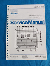 PHILIPS F1275 MIDI STACK Stereo Audio Cassette SERVICE MANUAL ORIGINALE Vintage