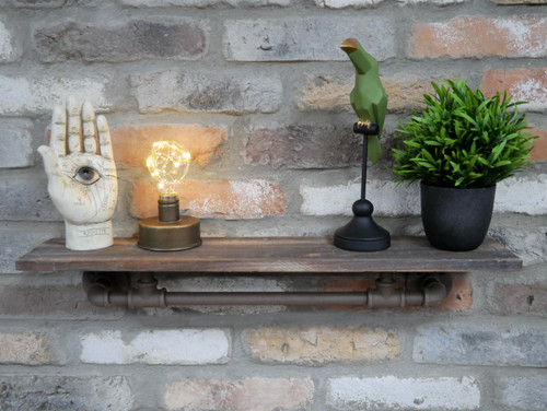 Vintage industrial wall shelf - vintage,