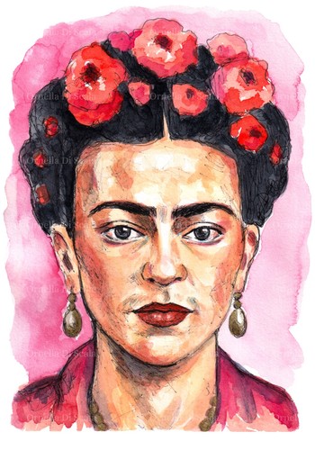 Frida kahlo acquerello china - frida,