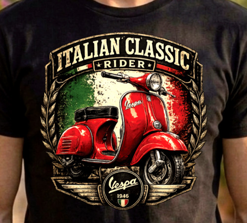 Maglietta vespa italia rider - vespa,