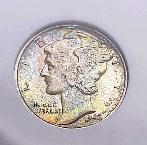 1943 mercury dime - 1943-p, toned