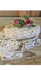 Antico Pizzo Ricamato A Mano A