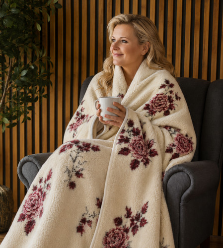 Coperta pile merino wool - in,