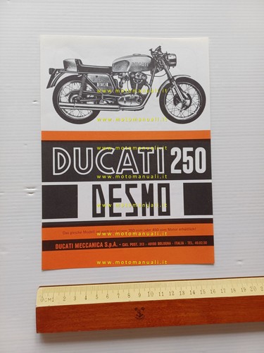 Ducati 250 desmo 1971 depliant - ducati,