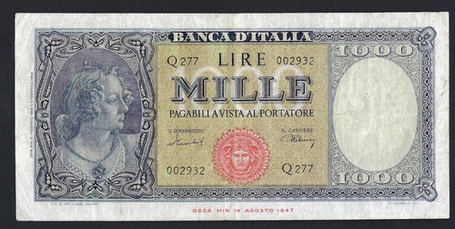 Repubblica italiana 1000 lire - italiana,