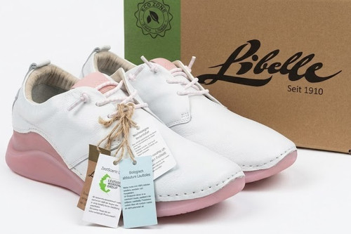 Libelle white pink leather - pink,