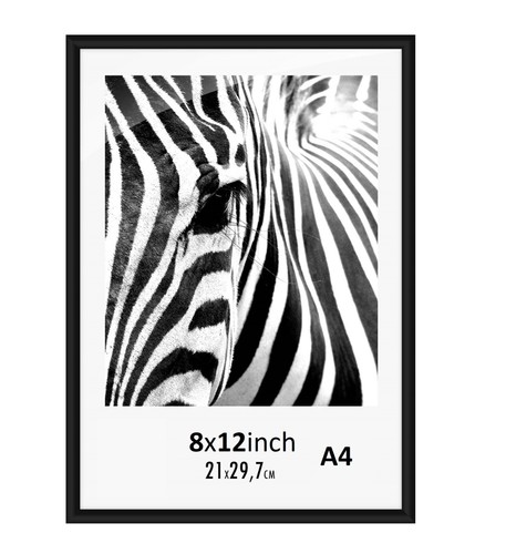 Cornice alluminio nera per - in,