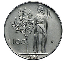 Italia Repubblica 100 lire 1957 Minerva