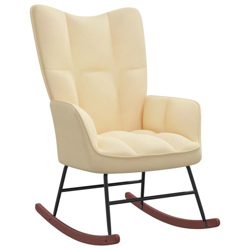 Vidaxl sedia dondolo crema - vidaxl,