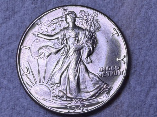 1941 walking liberty mezzo - walking,