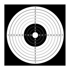  Bersagli Cartone per Tiro a Segno Aria Compressa 