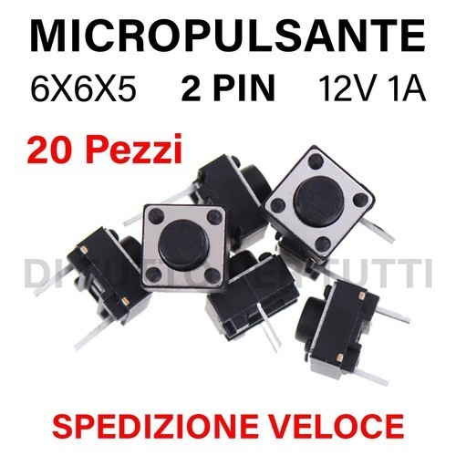 20pz mini micro pulsante - 20pz,