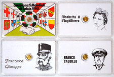 10_4 Tessere moneta bagnata oro ITALIA 90 ELISABETTA II F.GIUSEPPE FRANCO C.
