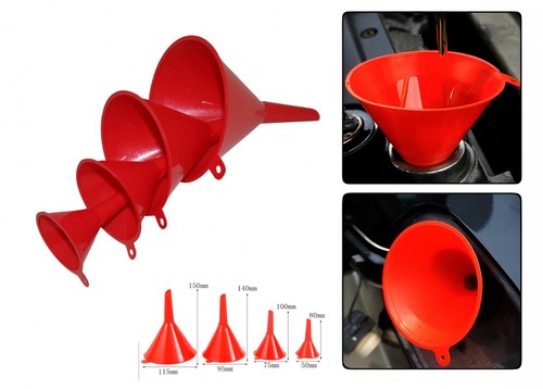 Pezzi rosso plastica - rosso, imbuti