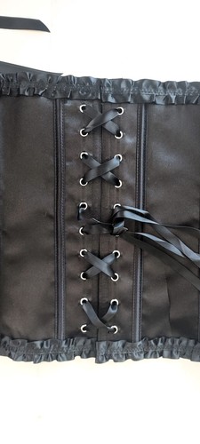 Corsetto bustier raso nero