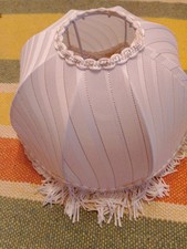 Paralume In Tessuto Con Filamenti Dorati Diametro 21xh15 Totale Nuovo