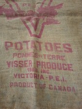 SACCHI IN JUTA VINTAGE PUBBLICITARI DI VARIE MISURE  NUMERO 5