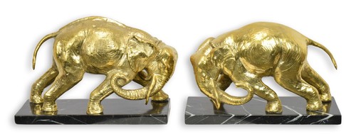 Coppia fermalibri bronzo - di, in