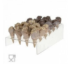 E-237 PCN-A Porta coni mignon inclinato da banco in plexiglass trasparente DA BA