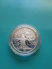 Moneta argento 500 lire Italia