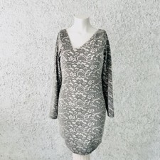 BLUE SAND ABITO FANTASIA PIZZO NERO BEIGE PARTICOLARE SCOLLO M ADERENTE