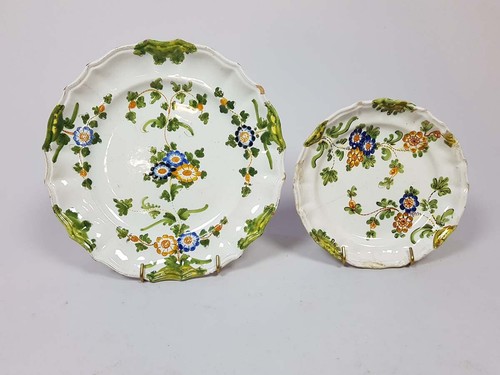 Lotto due piatti maiolica - lotto,