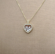 Collana donna cuore cammeo