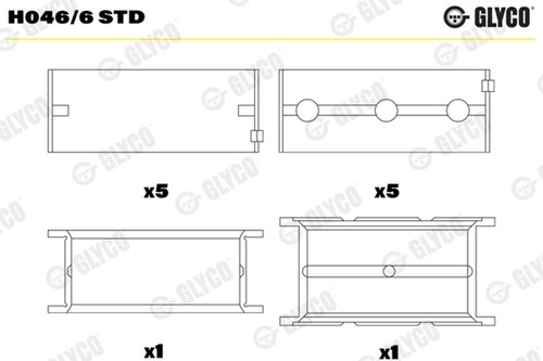 Cuscinetto albero motore glyco - cuscinetto,