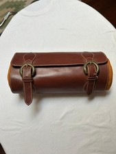 portaorologi in pelle marrone