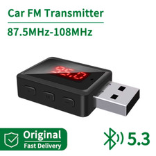 Trasmettitore FM Bluetooth 5.3 per Auto con Vivavoce e Adattatore Audio USB