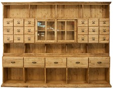 Mobile farmacia in legno massello di tiglio finitura naturale L284xPR40xH220 cm 