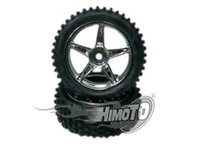 COPPIA RUOTE CERCHI CROMATI COMPLETE 06010 V TIRE 2 PZ ESAGONO 12mm HIMOTO 