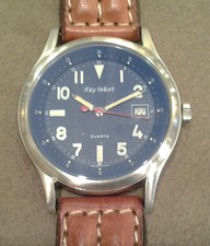 Key West orologio nuovo vintage anni 90 quarzo quadrante blu cassa acciaio mm 36