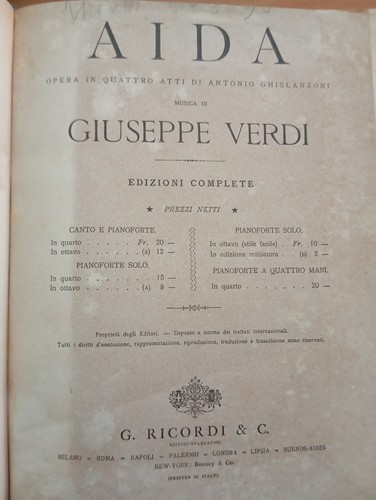 Giuseppe verdi aida spartito - giuseppe, verdi,