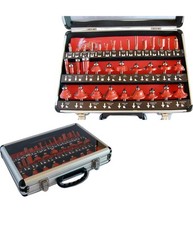 Set Kit 35 Pezzi Frese Per Legno Per Pantografo In Valigetta Di Alluminio 8mm