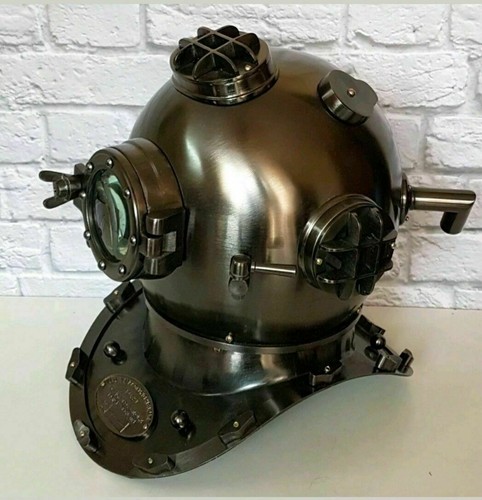 Antico casco subacqueo vintage - subacqueo,