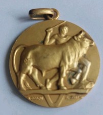 MEDAGLIA BOVINO FEDERAZIONE NAZIONALE FASCISTA COMMERCIANTI PRODOTTI ZOOTECNICI 