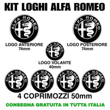 KIT LOGHI ALFA ROMEO NERI -