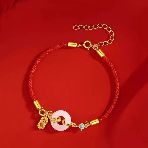 Bracelet serpent cordon - , rouge