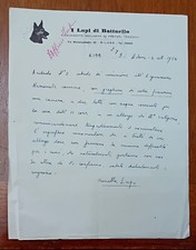 MILANO, ALLEVAMENTO CANI PASTORI TEDESCHI, I LUPI DI BATTUELLO, LETTERE DEL 1954