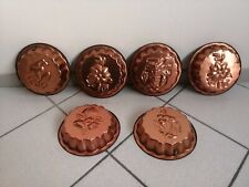 Lotto stampo stampi stampini teglia teglie rame stagnato budino torta 20.5 cm Ø 