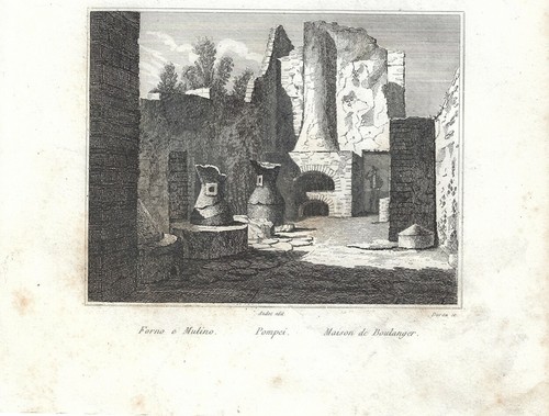 Stampa antica pompei casa del - stampa,