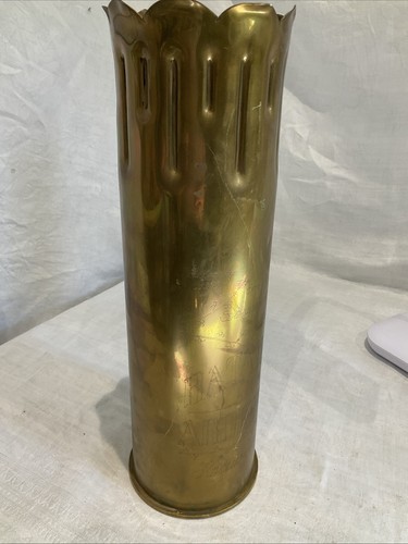 Trench art brass - trench, vase