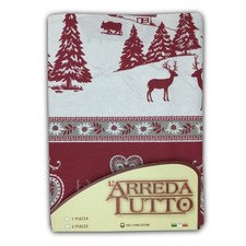 TELO COPRITUTTO GRAN FOULARD COPRILETTO COPRIDIVANO TESSUTO TIROLESE GARDENA ROS