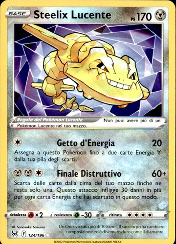 Steelix lucente 124 196 - steelix,