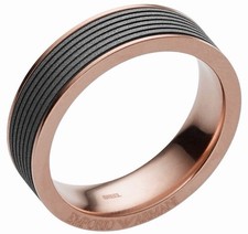 Anello in acciaio bicolore oro