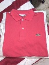 Lacoste Classic Fit Polo. Size: L-  Strawberry Pink 