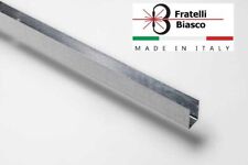 Profilo barra a U in ferro zincato, LATI UGUALI diverse sezioni