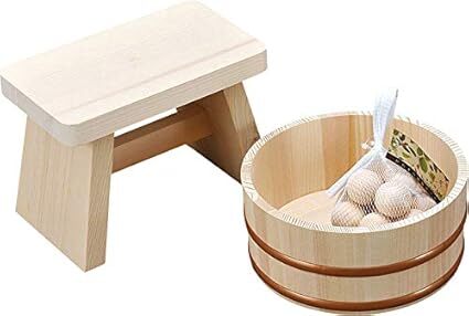 Sgabello legno bagno - sgabello,
