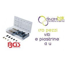 BGS8114 ASSORTIMENTO 170 PEZZI, VITI E PIASTRINE A U BGS TECHNIC